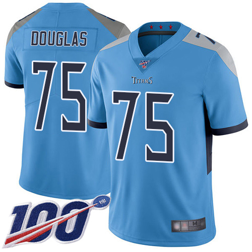 Tennessee Titans Limited Light Blue Men Jamil Douglas Alternate Jersey NFL Football #75 100th Season Vapor Untouchable->women nfl jersey->Women Jersey